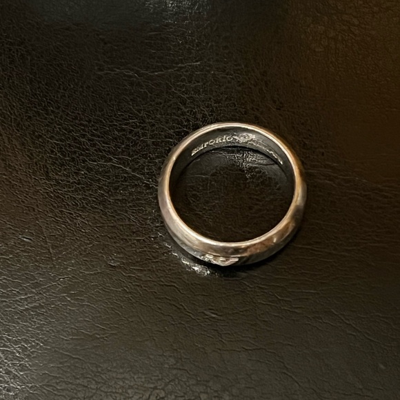 Emporio Armani Men's Sterling Silver Band Ring, Size 10.75 - Picture 3 of 5